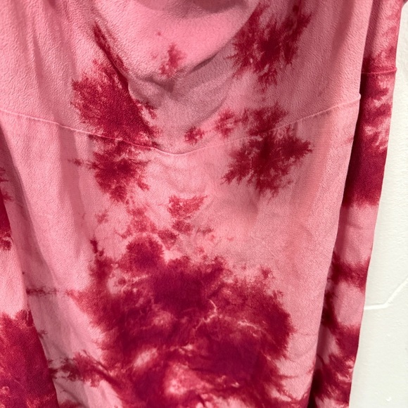 NWT Lulus Seeking Sunshine Plum Purple Tie-Dye Cowl Neck Mini Slip Dress - Picture 7 of 13